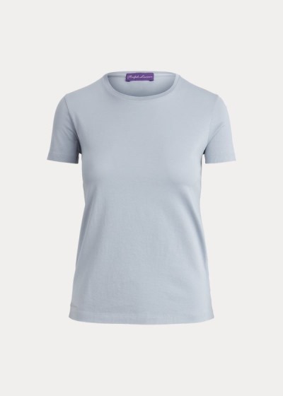 Playeras Ralph Lauren Mujer Azules - Cotton Crewneck - JLOGX1569